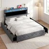 Promotions Aptrauktas lova 207,5x165x101-114,5 cm pilka, su sandėliavimo vieta