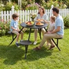 Promotions Apvalus pikniko stalas 4 asmenims 167,6x73,7 cm juodas