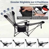 Promotions Atlošiama stovyklavimo kėdė 152x83x75 cm juoda sulankstoma