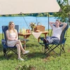 Promotions Atlošiama stovyklavimo kėdė 152x83x75 cm mėlyna sulankstoma