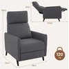 Promotions Atpalaiduojantis fotelis, lininis audinys, 81x68x106 cm, pilkas