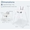 Promotions Aukšta kėdutė, 4-in-1 konvertuojama kūdikių ir mažylių kėdutė, 67x67x87 cm, pilka