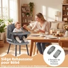 Promotions Aukštas kėdė 9-in-1 konvertuojama su nuimamu padėklu 15 kg tamsiai pilka