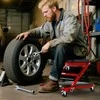 Promotions Sulankstomas automobilių meistro kėdė, transformuojamas dirbtuvės mechaniko kėdė, juoda ir raudona