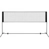 Promotions Badmintono tinklinio tinklas, 310x102x82-155 cm, juodas, reguliuojamas