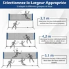 Promotions Badmintono tinklo rinkinys 510x102x157 cm Mėlynas reguliuojamo aukščio nešiojamas