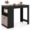 Promotions Baro stalas, 120x60x91 cm, juodas ir pilkas