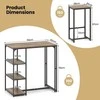 Promotions Baro stalo komplektas, 3 dalių baro aukščio valgomojo stalas su 2 taburetėmis, 111,8x61x111,8 cm, ruda