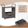 Promotions Baro vežimėlis stalas, 85x47x91.4 cm, pintas, su laikymo vieta