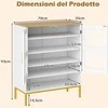 Promotions Batų spintelė, 70x35x93 cm, balta, reguliuojamos lentynos, mediena, metalas