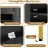 Promotions Batų spintelė, 70x35x93 cm, juoda, reguliuojamos lentynos, mediena ir metalas