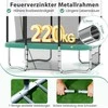 Promotions Batutas, 3 in 1 stačiakampis batutas su kopėčiomis, krepšinio lankas, futbolo vartai, žalias