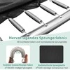 Promotions Batutas, 3 in 1 stačiakampis batutas su kopėčiomis, krepšinio lankas, futbolo vartai, žalias