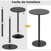 Promotions Bistro stalas, 60x60x101.5 cm, juodas, metalas