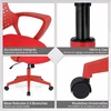 Promotions Biuro kėdė 63,5x62x95,5-103 cm Raudonas tinklelio audinys