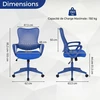 Promotions Biuro kėdė 63,5x62x95,5-103 cm Mėlynas tinklelio audinys