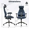 Promotions Biuro kėdė, ergonomiška kompiuterio stalo kėdė, 69.9x63.5x116.8-124.5 cm, mėlyna