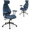 Promotions Biuro kėdė, ergonomiška kompiuterio stalo kėdė, 69.9x63.5x116.8-124.5 cm, mėlyna