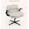 Promotions Biuro kėdė su pakeliamais porankiais 76,5x68x79-89 cm smėlio spalvos