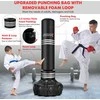 Promotions Bokso maišas su stovu, 48x48x170 cm, juodas, PU oda