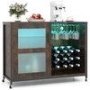 Promotions Bufetas, 108x40x81 cm, rudas, LED apšvietimas, laikymo vieta
