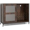 Promotions Bufetas, 108x40x81 cm, rudas, LED apšvietimas, laikymo vieta