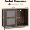 Promotions Bufetas, 108x40x81 cm, rudas, LED apšvietimas, laikymo vieta