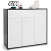 Promotions Bufetinis šoninis spintelė, 88,9x40,6x80 cm, tamsiai pilka balta