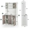 Promotions Bufeto laikymo spintelė, 100x40x180 cm, juoda balta