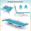 Promotions Chaise Lounge 186x55x30 cm Mėlynas Sulankstomas