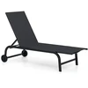 Promotions Chaise Lounge Kėdė 190x69x36 cm Juodas Metalas Reguliuojama