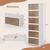 Promotions Dėvimieji plastikiniai sandėliavimo dėžės 6 vnt. su dangčiais ir durelėmis baltos spalvos