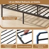 Promotions Dieninė lova 205x90x96,5 cm juodas metalas su daiktadėže