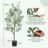 Promotions Dirbtinė alyvmedžio šaka, 130 cm, Žalvarinė balta