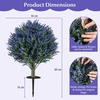 Promotions Dirbtinių topiarinių rutulinių medžių rinkinys 34,3x61 cm Violetinė Žalia PE medžiaga