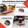 Promotions Dirbtuvių riedantis stalas, 2-in-1 riedantis stalas su paminkštinta sėdyne, raudonas