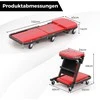 Promotions Dirbtuvių riedantis stalas, 2-in-1 riedantis stalas su paminkštinta sėdyne, raudonas