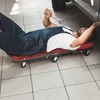Promotions Dirbtuvių riedantis stalas, 2-in-1 riedantis stalas su paminkštinta sėdyne, raudonas