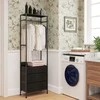 Promotions Drabužių stovas organizatorius, laisvai pastatomas, juodas