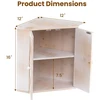 Promotions Duonos dėžutė kampinė, dviejų sluoksnių organizatorius, 30,5x30,5x40,6 cm, balta, bambukas