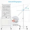Promotions Dviejų pusių mobilioji balta lenta su rašiklių dėklu ir priedais, 60x90 cm, juoda