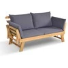 Promotions Dviejų vietų sofa-lova, 198x75x75 cm, pilka, mediena
