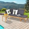 Promotions Dviejų vietų sofa-lova, 198x75x75 cm, pilka, mediena