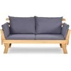 Promotions Dviejų vietų sofa-lova, 198x75x75 cm, pilka, mediena