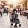 Promotions Dviejų vietų sulankstomas 3-in-1 augintinio vežimėlis su 2 nuimamais krepšiais 83x46x115 cm pilkas