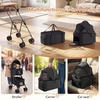 Promotions Dviejų vietų sulankstomas 3-in-1 augintinio vežimėlis su 2 nuimamais krepšiais 83x46x115 cm juodas