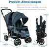 Promotions Dviejų vietų vežimėlis, sulankstomas, pilkas