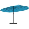 Promotions Dvigubas skėtis su stoveliu 470x285x261 cm tamsiai mėlynas