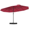 Promotions Dvigubas skėtis su stoveliu 470x285x261 cm tamsiai mėlynas