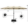 Promotions Dvipusis kiemo skėtis 15x9x8 pėdų kavos/bežinės spalvos